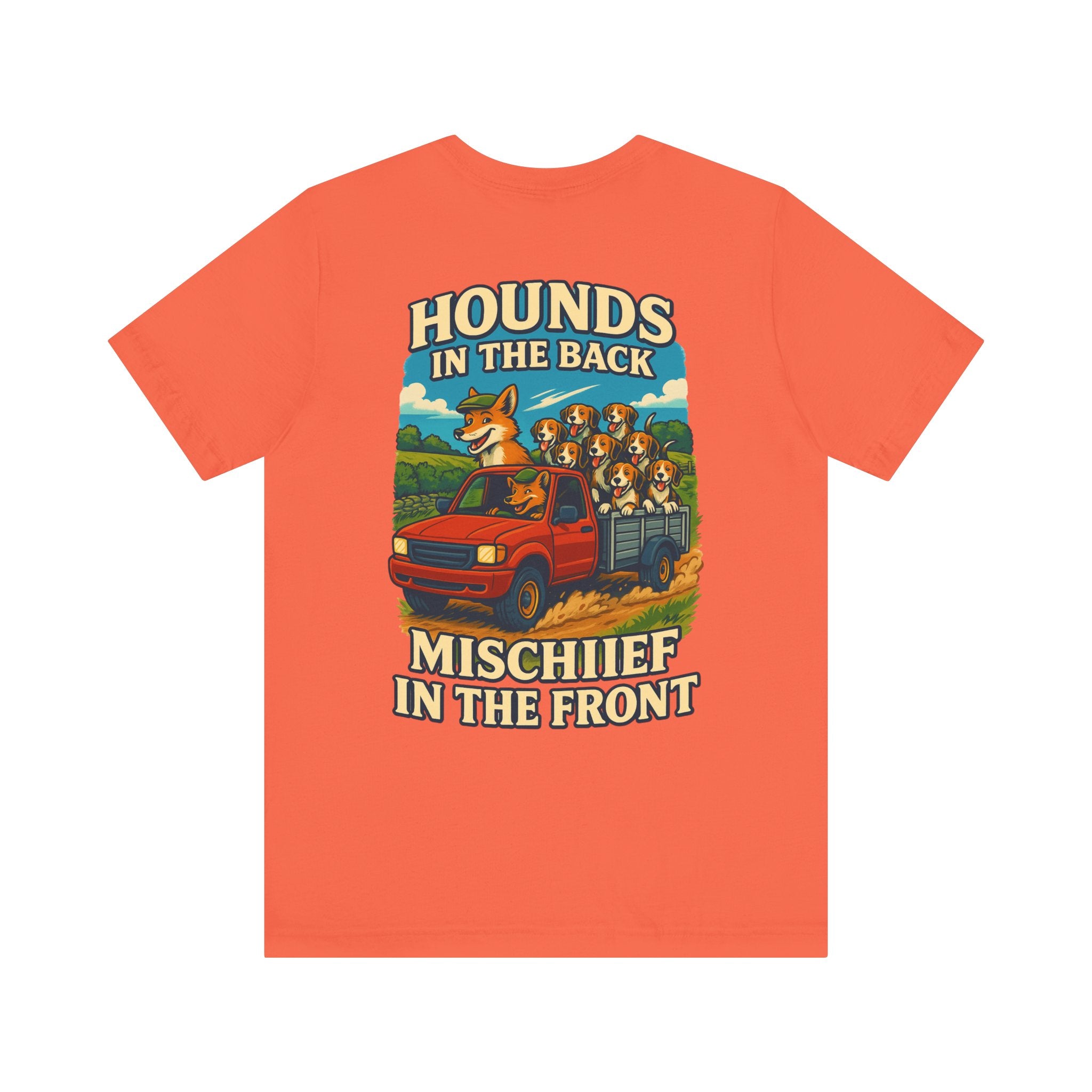Men's Hounds in the Back, Mischief in the Front Tee