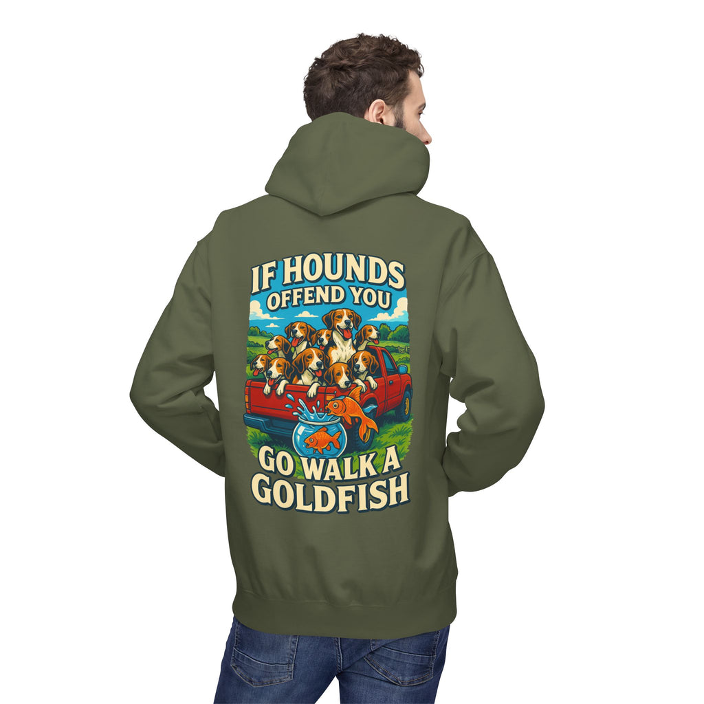 Men's walking a goldfish Hoodie