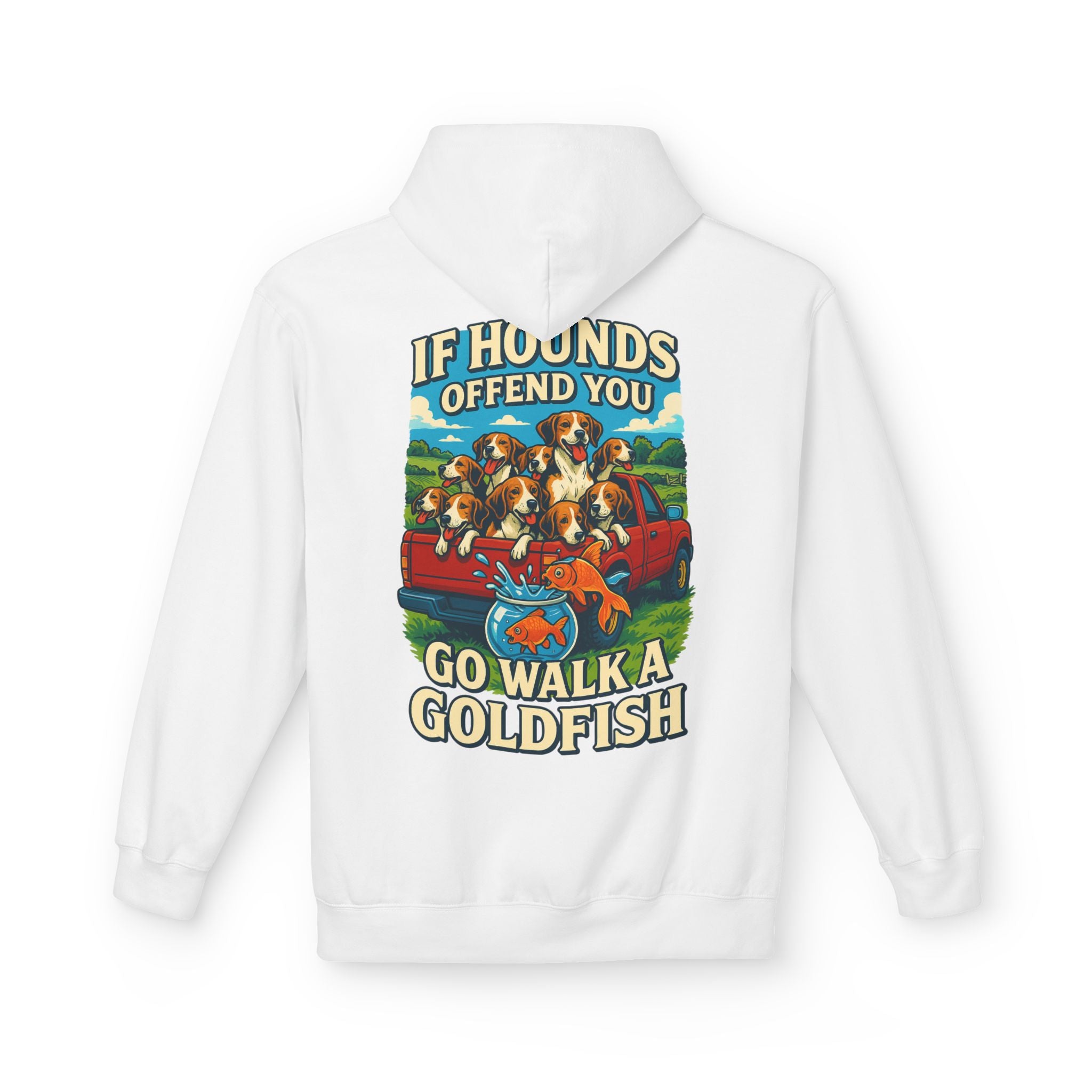 Men's walking a goldfish Hoodie