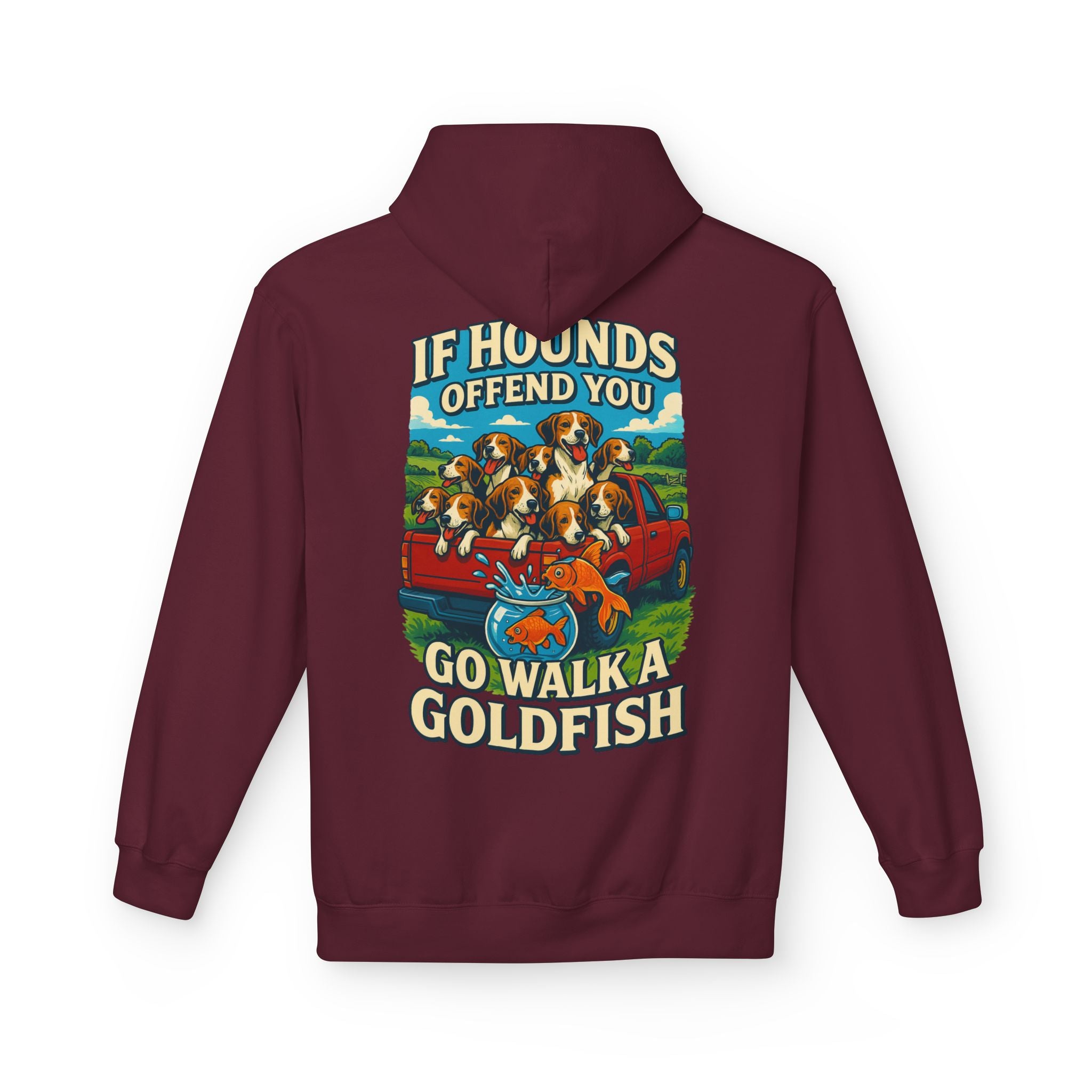 Men's walking a goldfish Hoodie