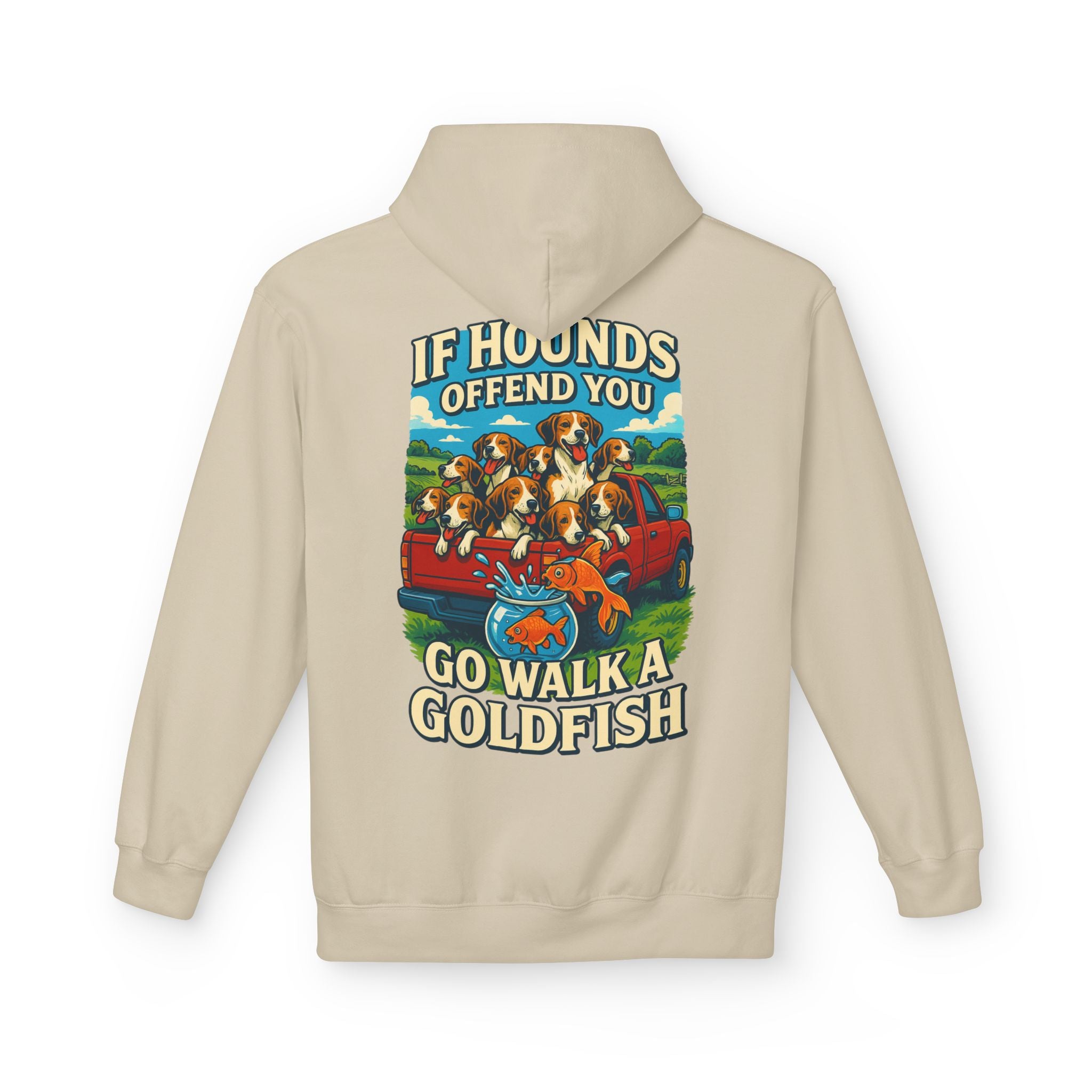 Men's walking a goldfish Hoodie